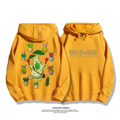 薩爾達傳說王國之淚聯名衛衣2023秋冬新款親子情侶裝薄絨款連帽衛衣