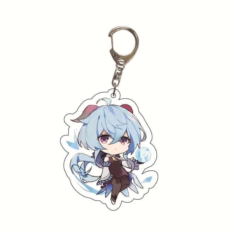 原神旅行者可莉安柏凱亞克力雙面鑰匙扣個性掛飾遊戲周邊薔薇魔女【單買三件起送】