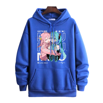 孤獨搖滾 X 初音未來 聯名衛衣2025秋冬新款 親子情侶裝連帽衛衣