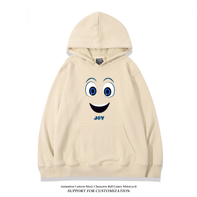 腦筋急轉彎 聯名衛衣2024秋冬新款親子情侶裝薄絨款連帽衛衣