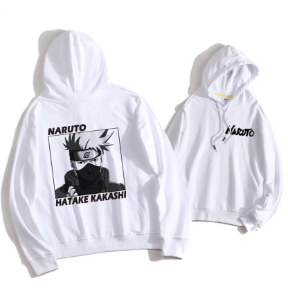 火影忍者聯名衛衣2024秋冬新款親子情侶裝薄絨款連帽衛衣