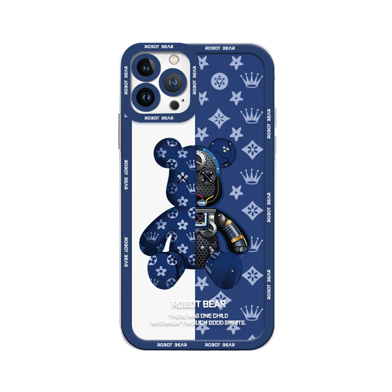 歐美潮牌暴力熊天使眼透明防摔軟殼