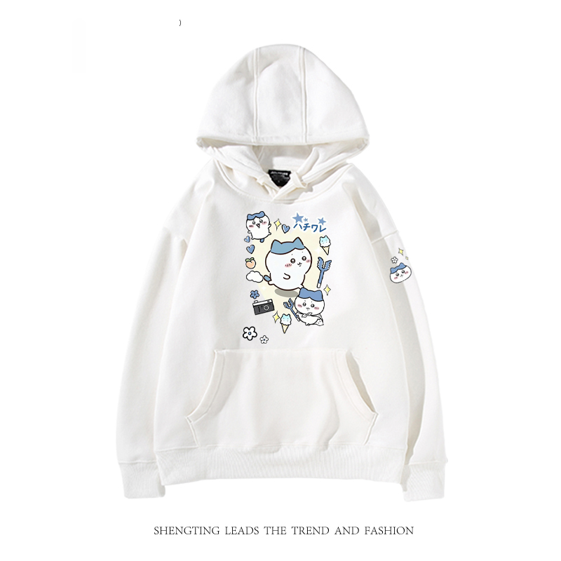 chiikawa 2024秋冬新款親子情侶裝薄絨款連帽衛衣