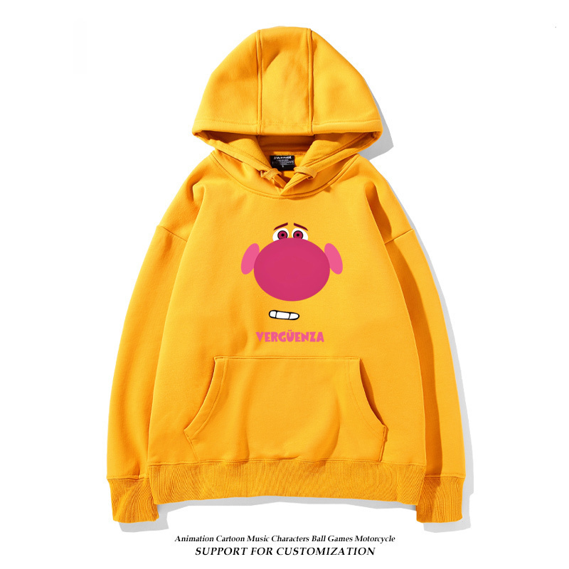 腦筋急轉彎 聯名衛衣2024秋冬新款親子情侶裝薄絨款連帽衛衣