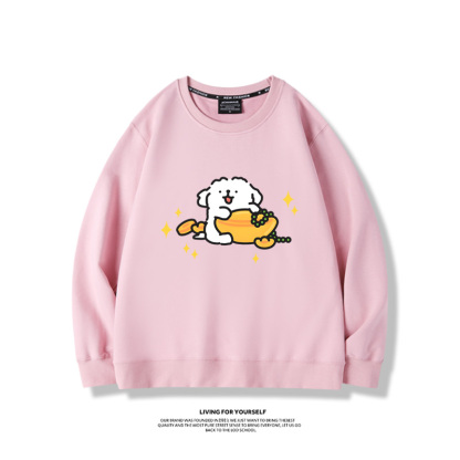 線條小狗2023親子情侶裝 圓領長袖