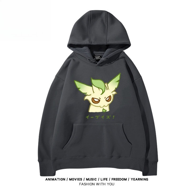 寶可夢伊布家族 聯名衛衣秋冬新款親子情侶裝連帽衛衣