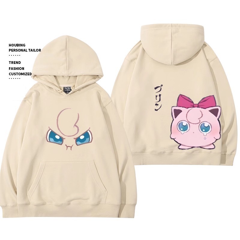 寶可夢 聯名衛衣2024秋冬新款親子情侶裝薄絨款連帽衛衣