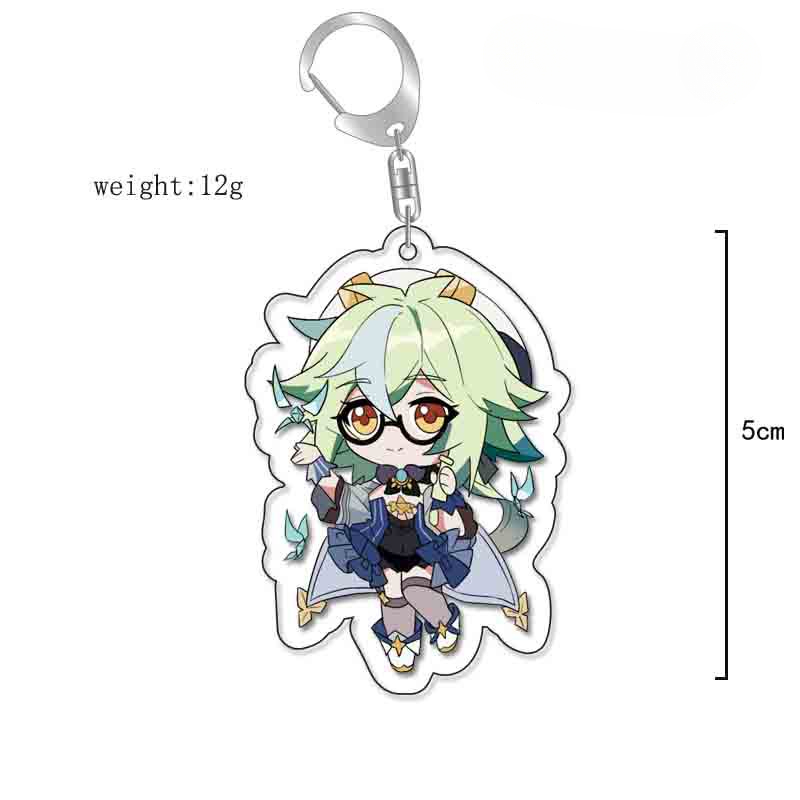 原神旅行者可莉安柏凱亞克力雙面鑰匙扣個性掛飾遊戲周邊薔薇魔女【單買三件起送】