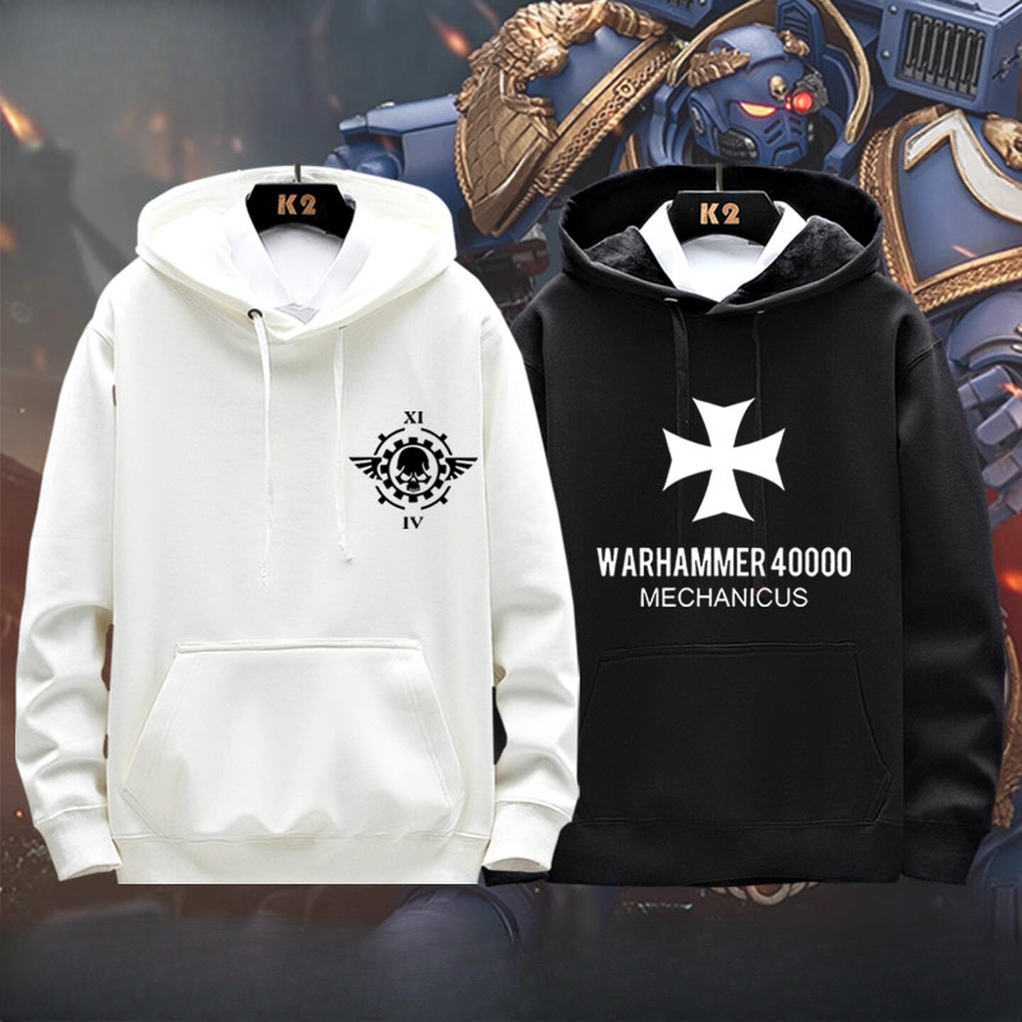 戰錘40K 聯名衛衣2025秋冬新款 親子情侶裝連帽衛衣