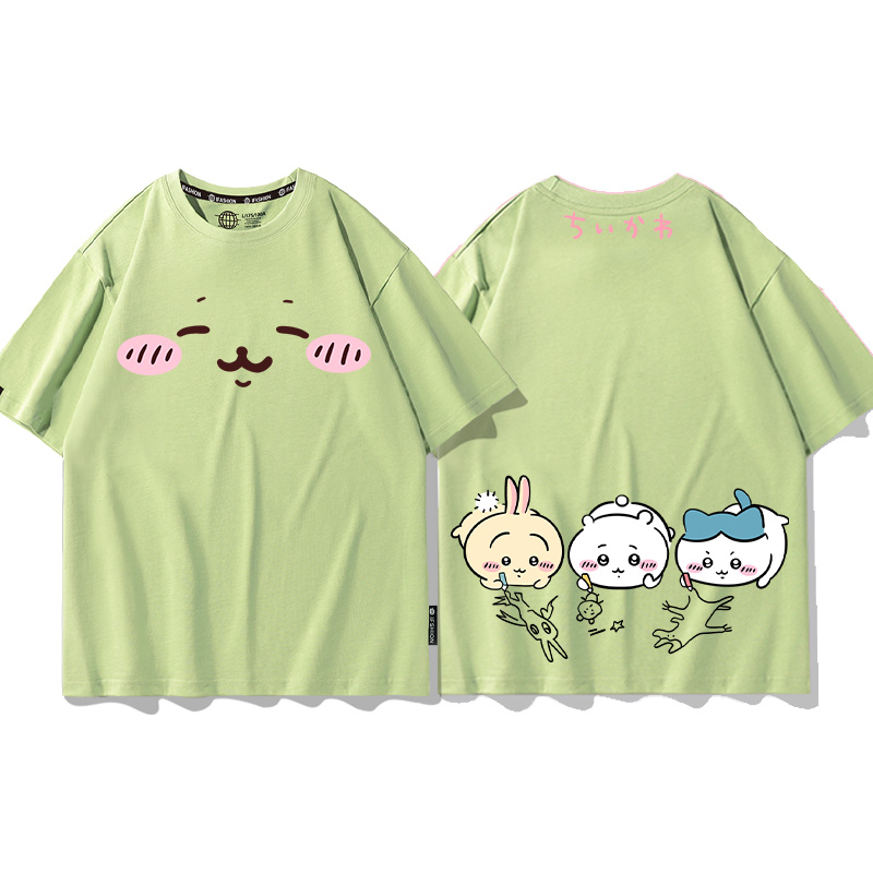 Chiikawa聯名衛衣2024秋冬新款親子情侶裝薄絨款連帽衛衣