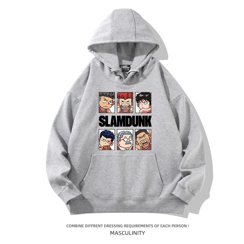 灌籃高手 2024秋冬新款親子情侶裝薄絨款連帽衛衣