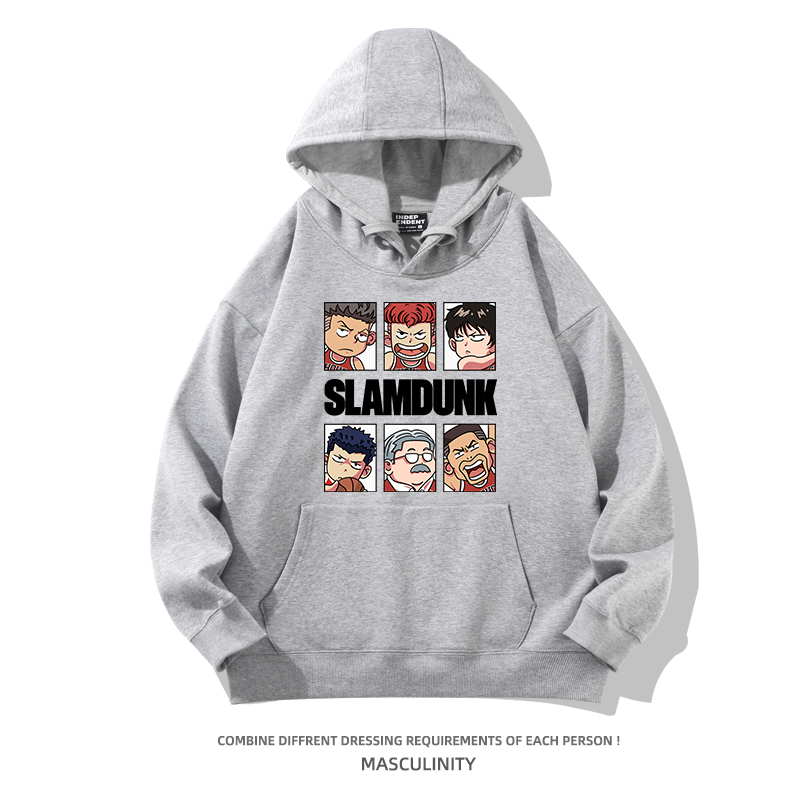 灌籃高手 2024秋冬新款親子情侶裝薄絨款連帽衛衣