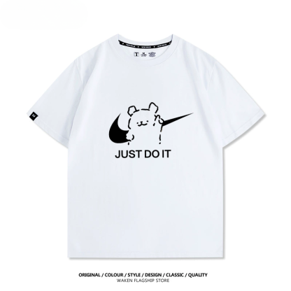 線條小狗 2025親子情侶男女同款 印花短袖T恤