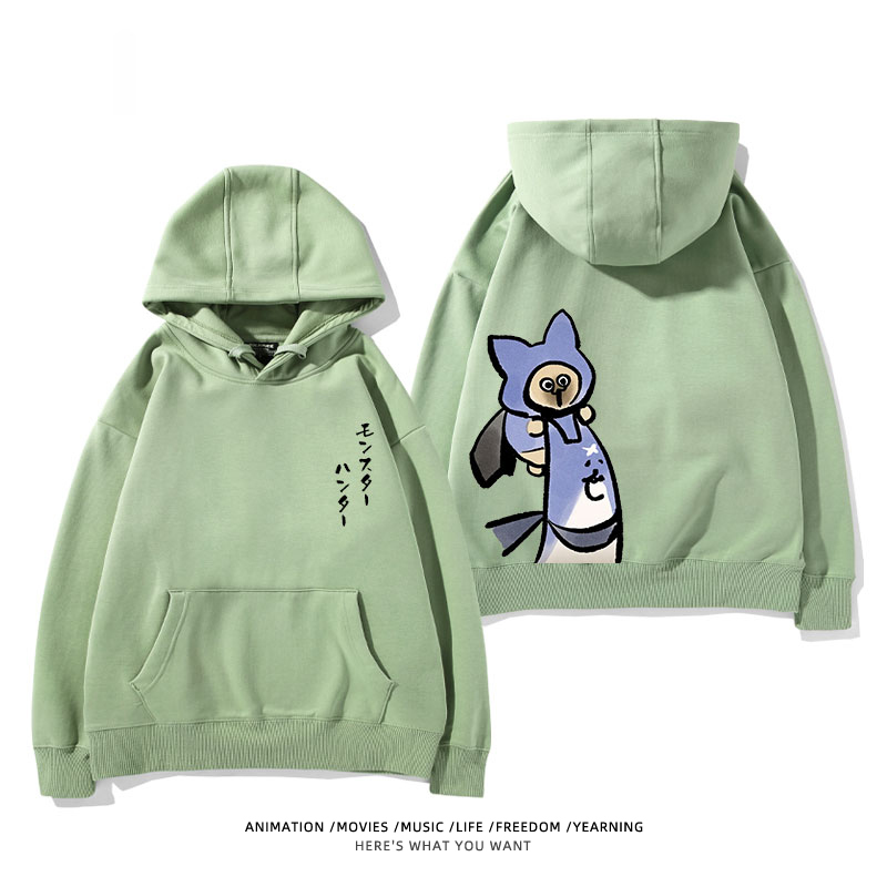 Monster Hunter Rise魔物獵人 聯名衛衣2024秋冬新款親子情侶裝薄絨款連帽衛衣