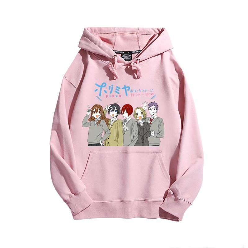 堀與宮村聯名衛衣2023秋冬新款親子情侶裝薄絨款連帽衛衣