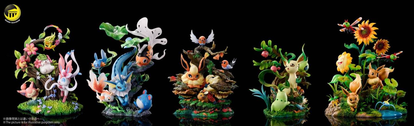 【預購】月影殿 自然系列伊布第五彈-伊布皮卡丘場景