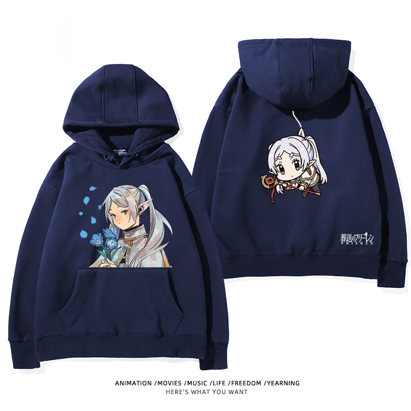 葬送的芙莉蓮2024秋冬新款親子情侶裝薄絨款連帽衛衣