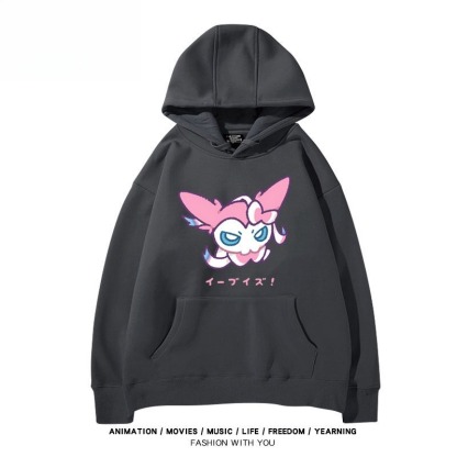 寶可夢伊布家族 聯名衛衣秋冬新款親子情侶裝連帽衛衣