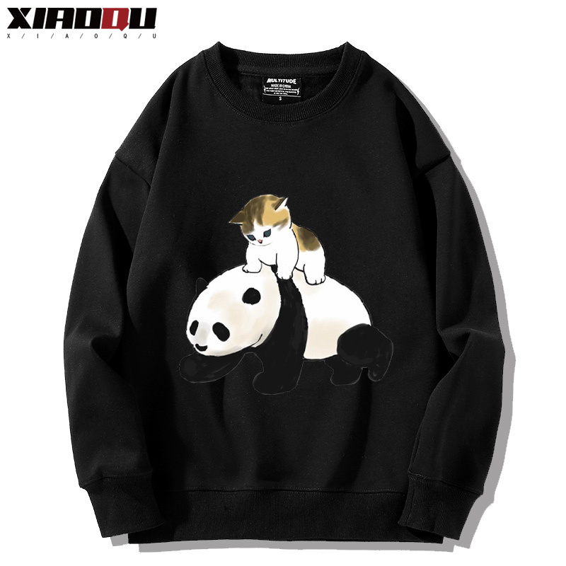 可愛貓咪熊貓 2024親子情侶裝 圓領長袖