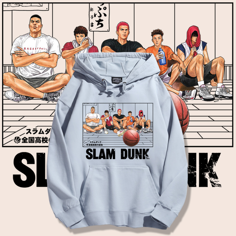 灌籃高手聯名衛衣2023秋冬新款親子情侶裝薄絨款連帽衛衣