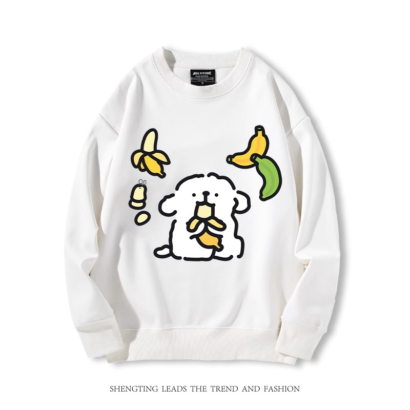 線條小狗 2024親子情侶裝 圓領長袖