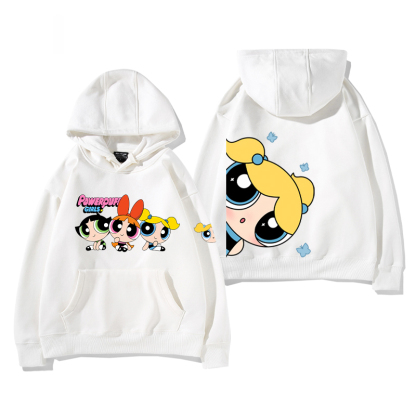 飛天小女警 2024秋冬新款親子情侶裝薄絨款連帽衛衣