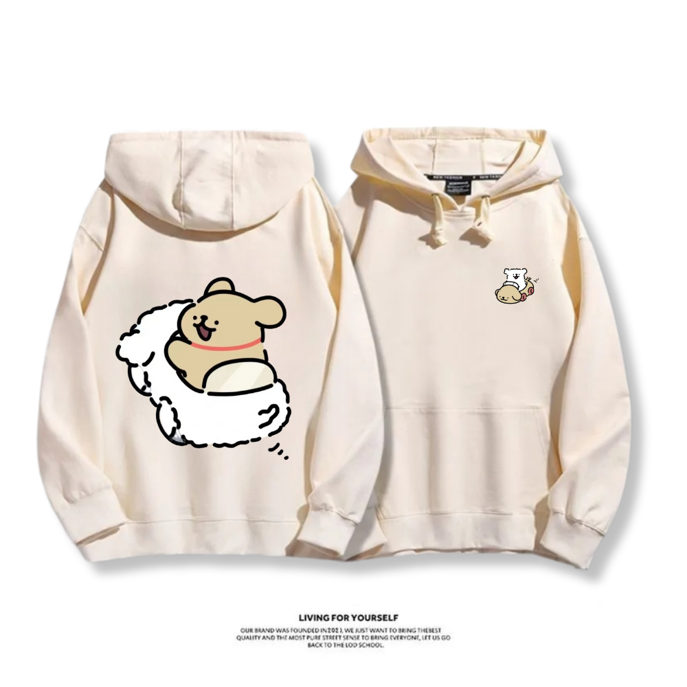 線條小狗 2025秋冬新款 親子情侶男女連帽衛衣