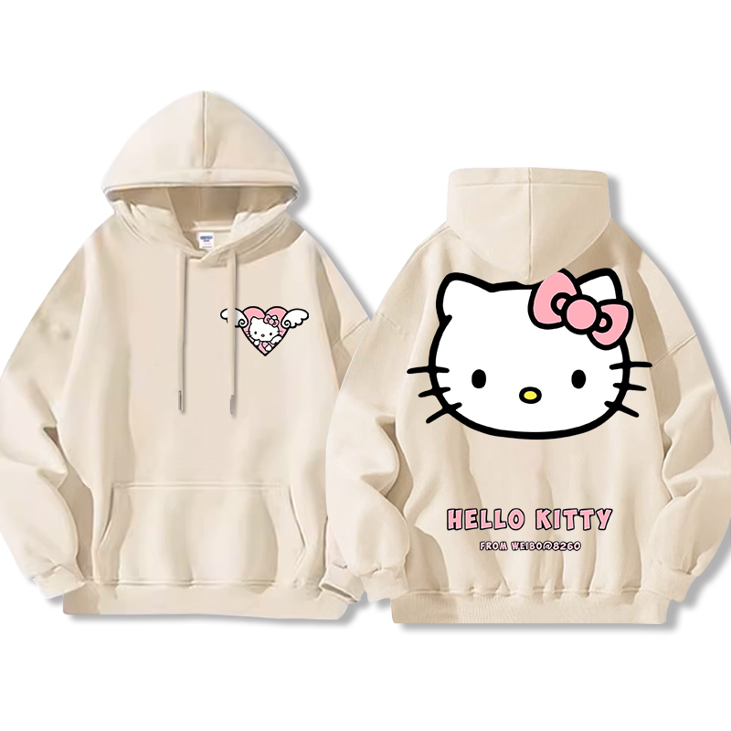 HelloKitty新款 寬鬆百搭 秋冬款 寬鬆連帽衛衣