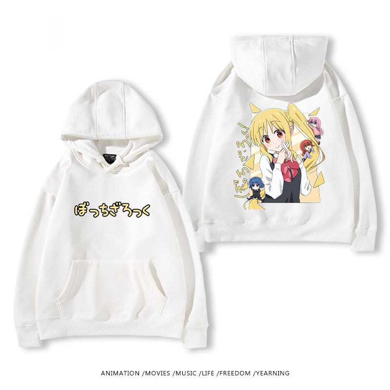 孤獨搖滾 聯名衛衣2024秋冬新款親子情侶裝薄絨款連帽衛衣