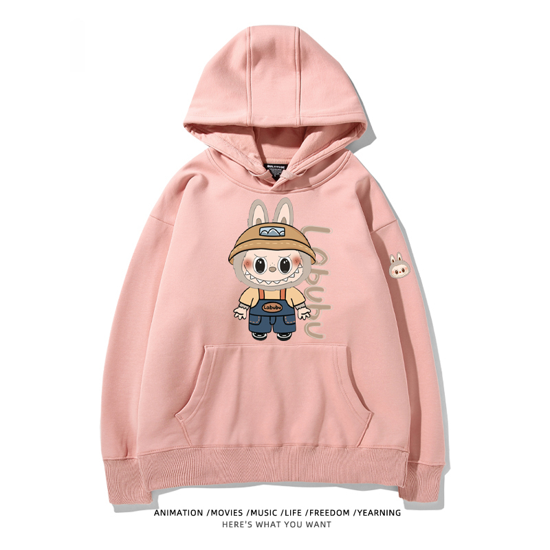 labubu新款 寬鬆百搭 秋冬款 寬鬆連帽衛衣