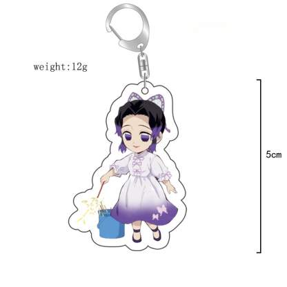 鬼滅之刃鑰匙扣亞克力動漫甘露寺蜜璃時透無一郎蟲柱卡通周邊掛飾【單買三件起送】