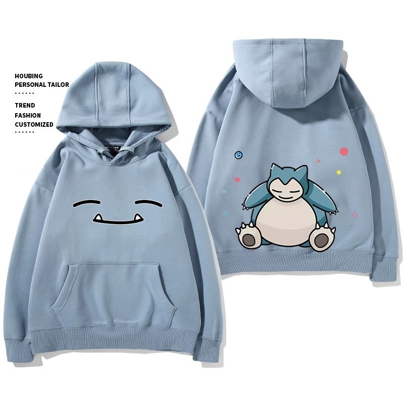 寶可夢 聯名衛衣2024秋冬新款親子情侶裝薄絨款連帽衛衣