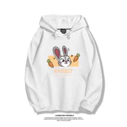 瘋狂動物城聯名衛衣秋冬新款親子情侶裝薄絨款連帽衛衣