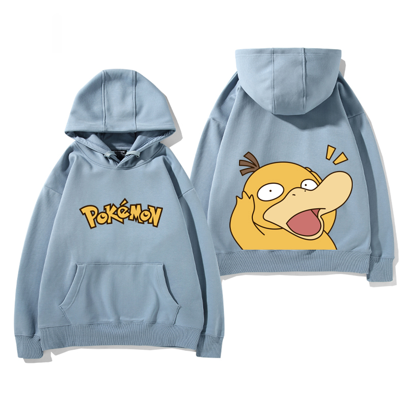 精靈寶可夢可達鴨 衛衣2025秋冬新款親子情侶裝連帽衛衣