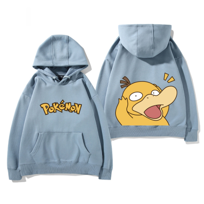 精靈寶可夢可達鴨 衛衣2025秋冬新款親子情侶裝連帽衛衣