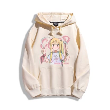 孤獨搖滾聯名衛衣2024秋冬新款親子情侶裝薄絨款連帽衛衣