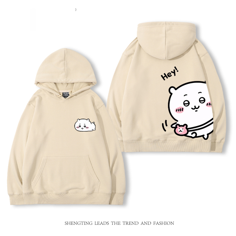 chiikawa 2024秋冬新款親子情侶裝薄絨款連帽衛衣