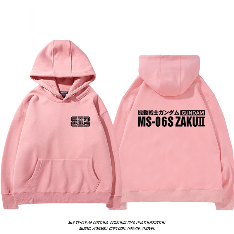 機動戰士高達扎古吉翁 聯名衛衣2024秋冬新款親子情侶裝薄絨款連帽衛衣