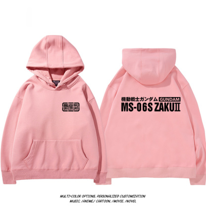 機動戰士高達扎古吉翁 聯名衛衣2024秋冬新款親子情侶裝薄絨款連帽衛衣