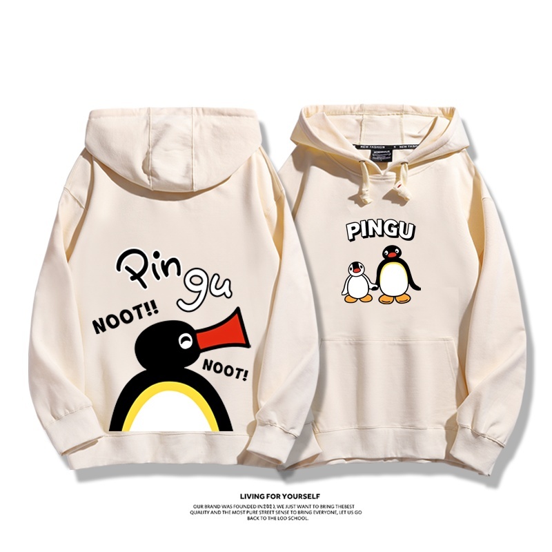 企鵝Pingu 2025秋冬新款 親子情侶男女連帽衛衣