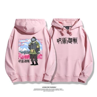 咒術迴戰聯名衛衣2023秋冬新款親子情侶裝薄絨款連帽衛衣