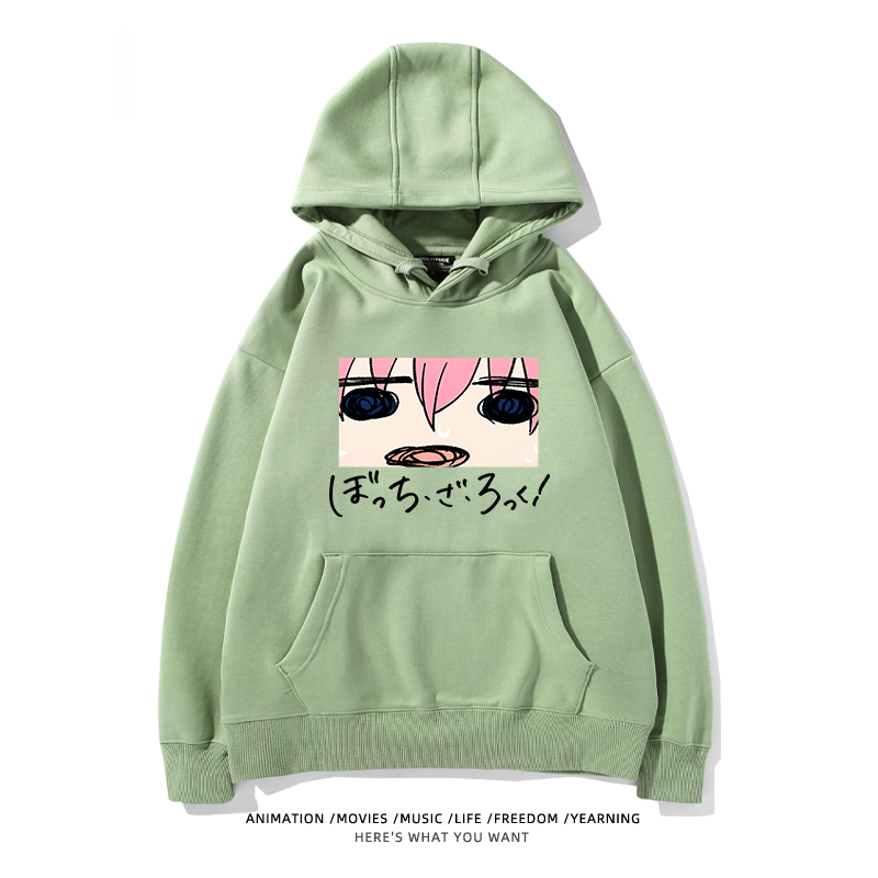 孤獨搖滾 聯名衛衣2024秋冬新款親子情侶裝薄絨款連帽衛衣