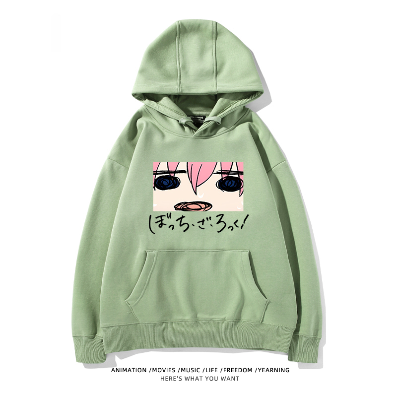 孤獨搖滾 聯名衛衣2024秋冬新款親子情侶裝薄絨款連帽衛衣