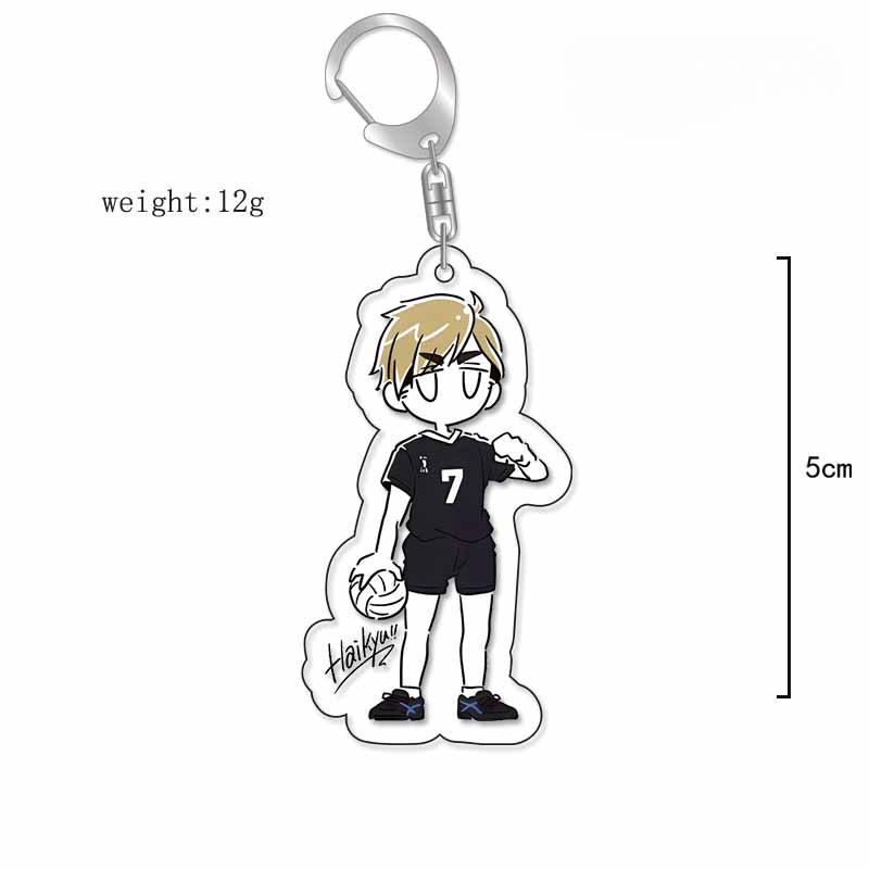 排球少年鑰匙扣動漫影山飛雄日向翔陽孤爪研磨西谷夕及川徹月島螢掛飾【單買三件起送】