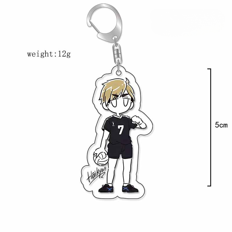 排球少年鑰匙扣動漫影山飛雄日向翔陽孤爪研磨西谷夕及川徹月島螢掛飾【單買三件起送】