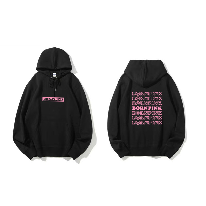 BLACKPINK演唱會Lisa愛心 寬鬆百搭 秋冬款 寬鬆連帽衛衣