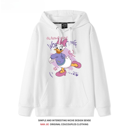 唐老鴨 聯名衛衣2025秋冬新款 親子情侶裝連帽衛衣