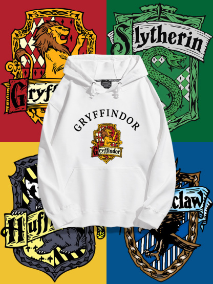 哈利波特聯名衛衣2023秋冬新款親子情侶裝薄絨款連帽衛衣