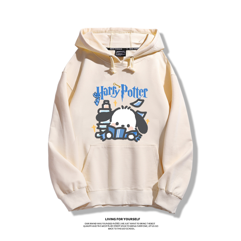 哈利波特聯名帕恰狗2023秋冬新款親子情侶裝薄絨款連帽衛衣