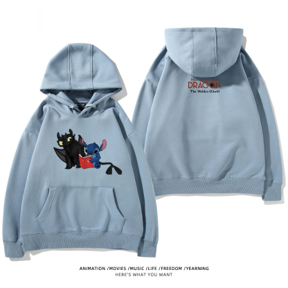 馴龍高手 聯名衛衣2024秋冬新款親子情侶裝薄絨款連帽衛衣
